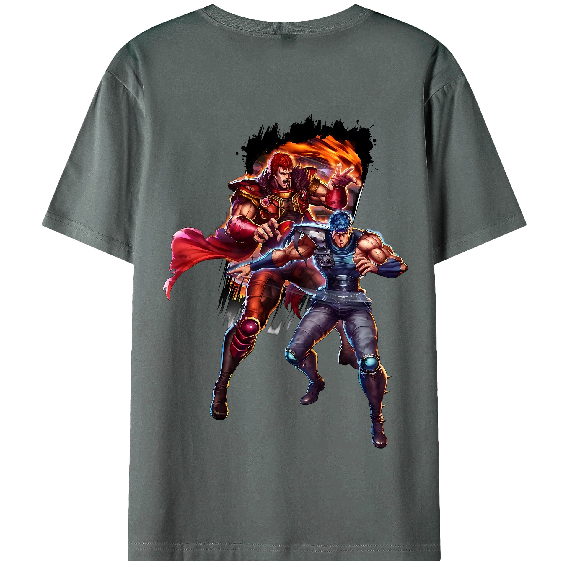 （画像用） 北斗の拳 Fist of the North Star 綿100％半袖Tシャツ（背面プリント）
